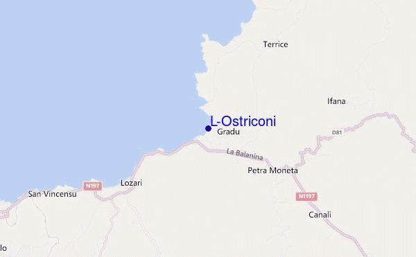 mapa de localização de L'Ostriconi