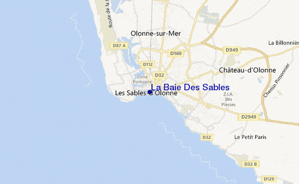 mapa de localização de La Baie Des Sables