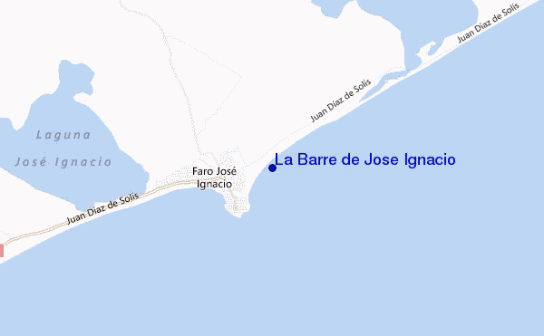 mapa de localização de La Barre de Jose Ignacio