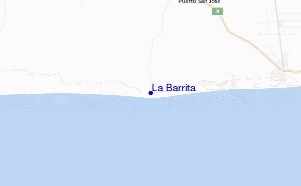mapa de localização de La Barrita