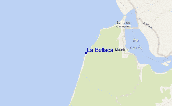 mapa de localização de La Bellaca