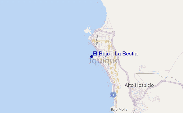 mapa de localização de El Bajo / La Bestia
