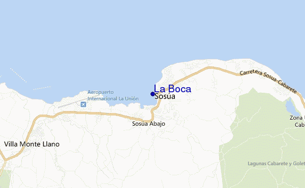 mapa de localização de La Boca