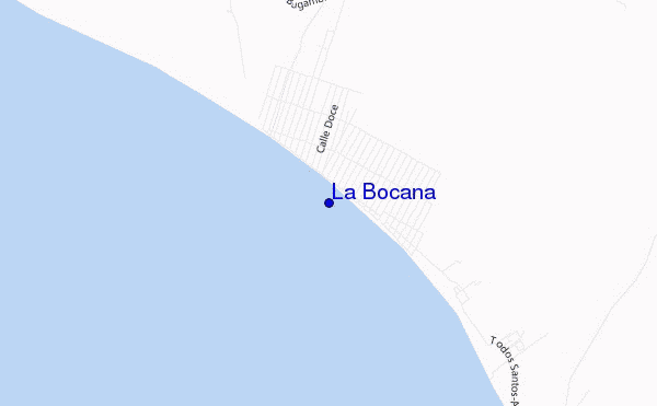 mapa de localização de La Bocana
