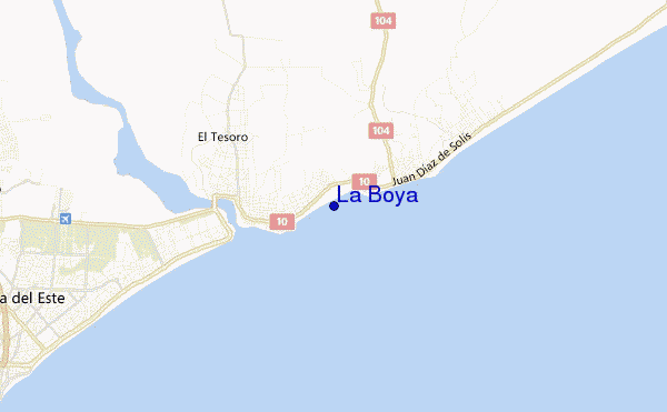 mapa de localização de La Boya
