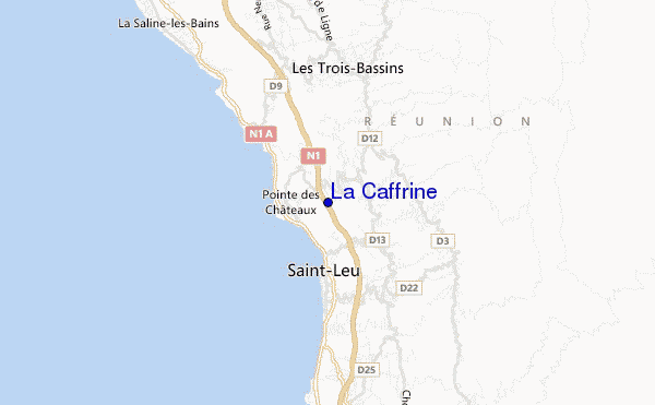 mapa de localização de La Caffrine