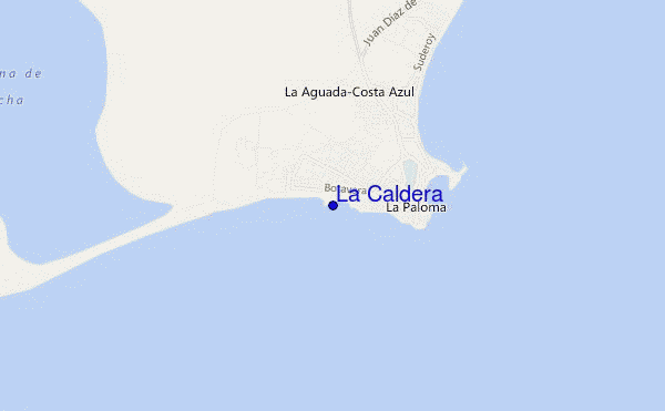 mapa de localização de La Caldera