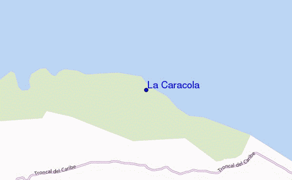 mapa de localização de La Caracola