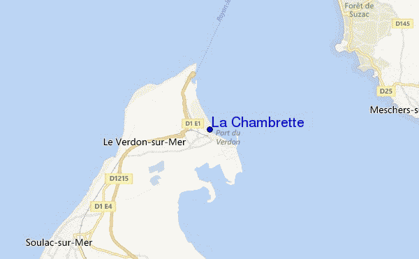 mapa de localização de La Chambrette