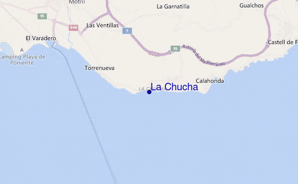 mapa de localização de La Chucha