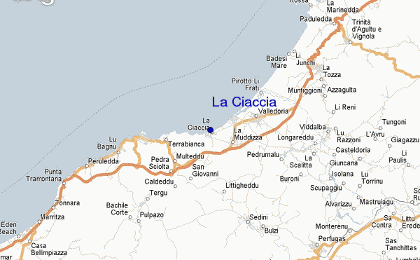 mapa de localização de La Ciaccia