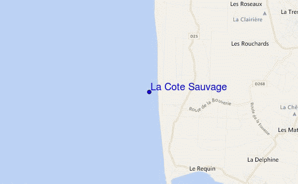 mapa de localização de La Cote Sauvage