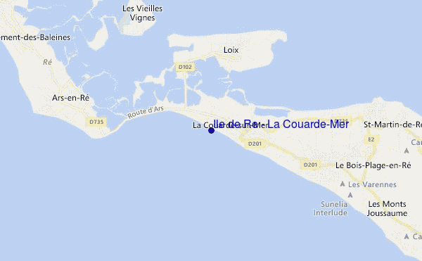 mapa de localização de Ile de Re - La Couarde/Mer