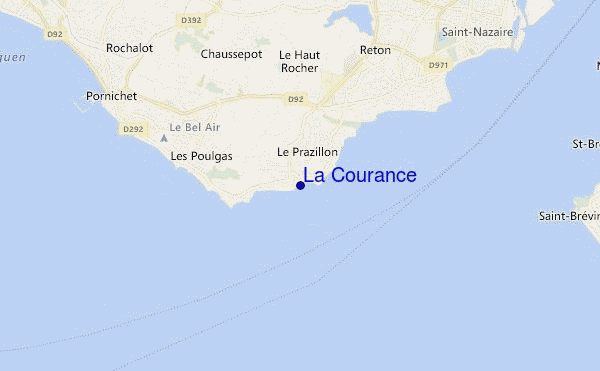 mapa de localização de La Courance