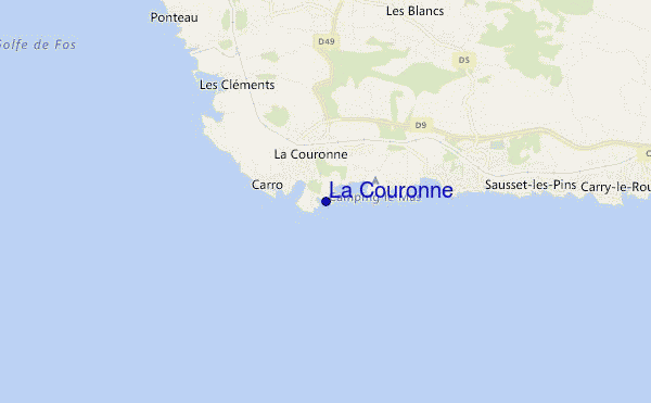 mapa de localização de La Couronne