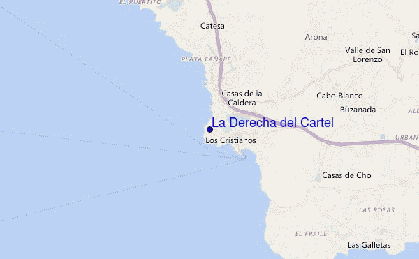 mapa de localização de La Derecha del Cartel