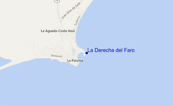 mapa de localização de La Derecha del Faro