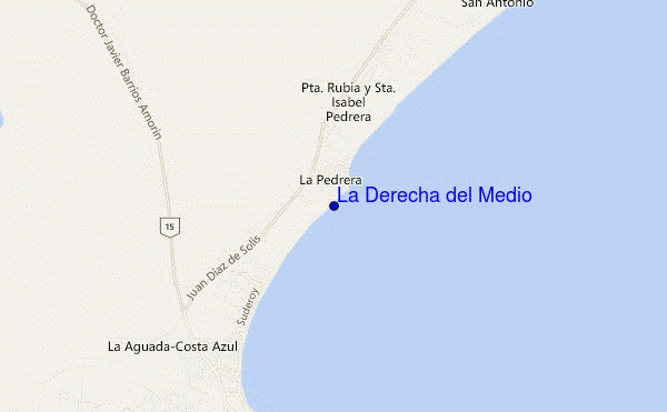 mapa de localização de La Derecha del Medio