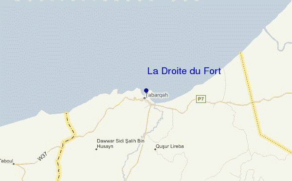 mapa de localização de La Droite du Fort
