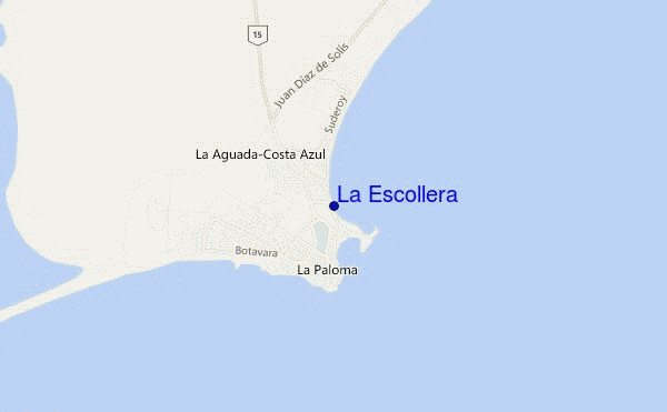 mapa de localização de La Escollera