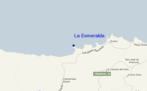 mapa de localização de La Esmeralda