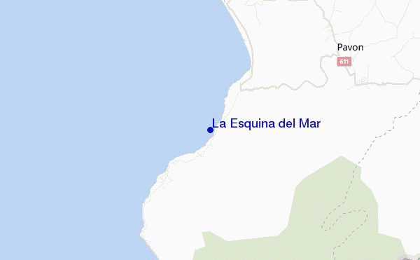 mapa de localização de La Esquina del Mar