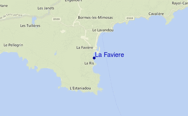 mapa de localização de La Faviere