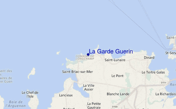 mapa de localização de La Garde Guerin