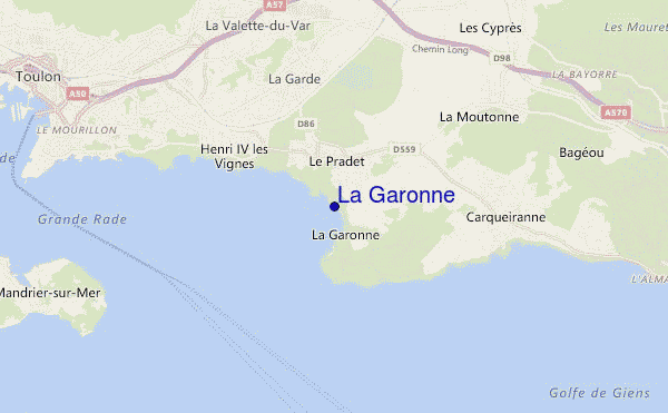 mapa de localização de La Garonne