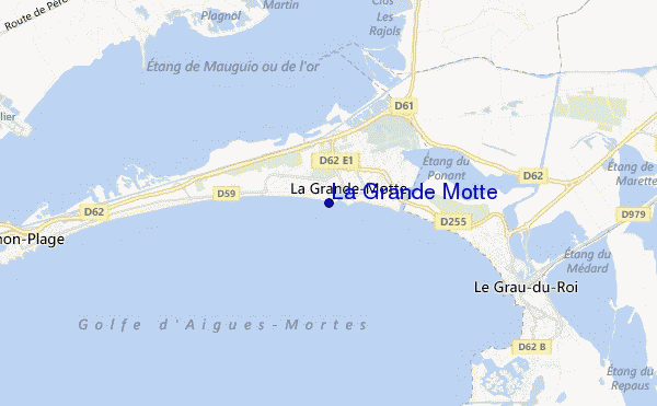 mapa de localização de La Grande Motte