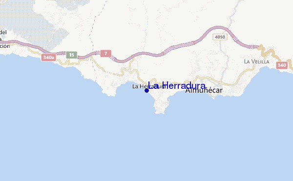 mapa de localização de La Herradura