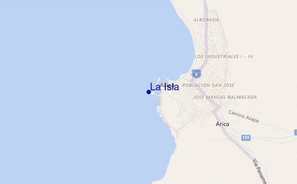 mapa de localização de La Isla