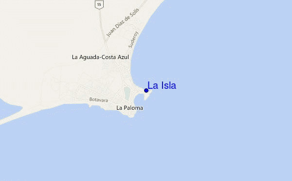 mapa de localização de La Isla
