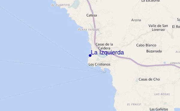 mapa de localização de La Izquierda