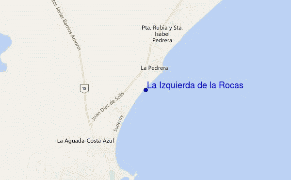 mapa de localização de La Izquierda de la Rocas
