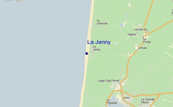 mapa de localização de La Jenny