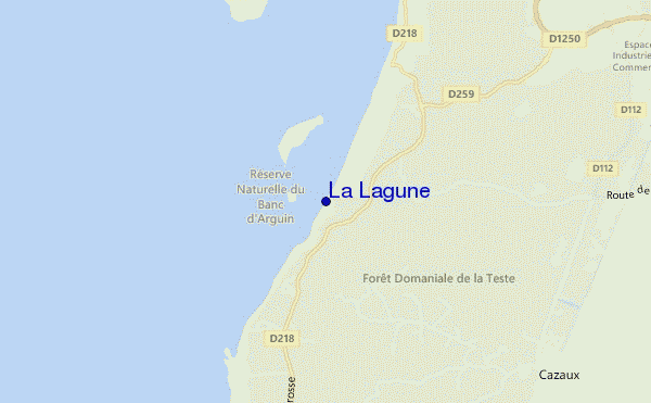 mapa de localização de La Lagune