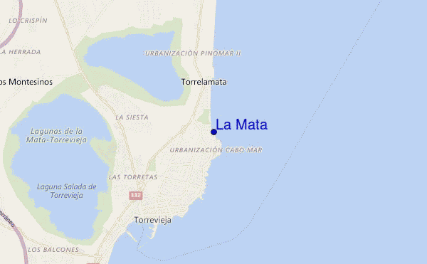 mapa de localização de La Mata