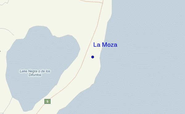 mapa de localização de La Moza