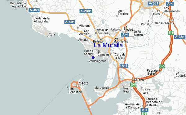 mapa de localização de La Muralla