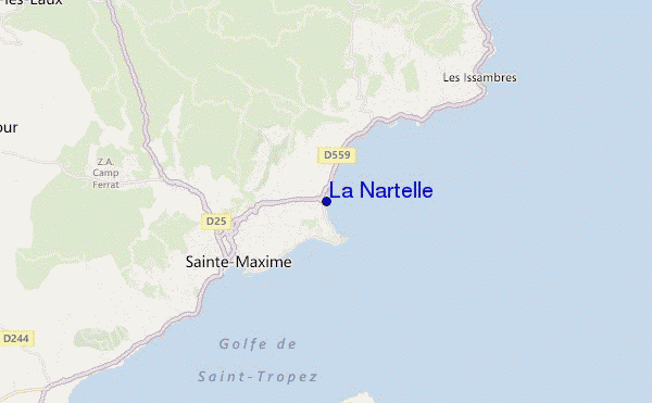 mapa de localização de La Nartelle