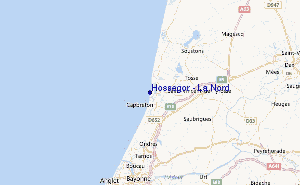Hossegor - La Nord Location Map
