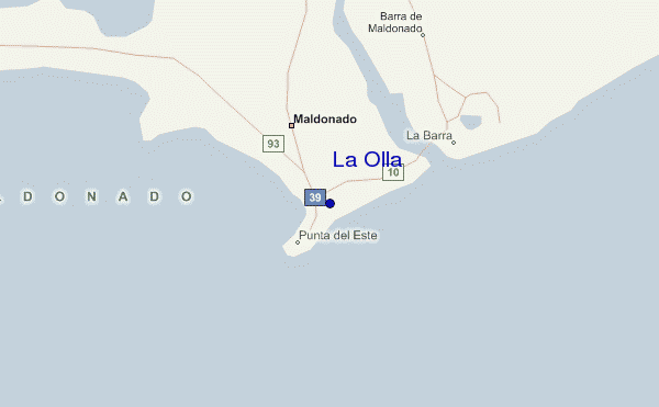 mapa de localização de La Olla