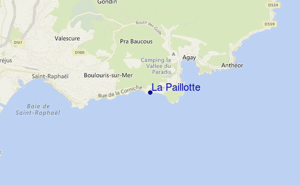 mapa de localização de La Paillotte