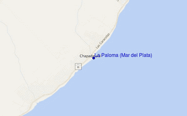 mapa de localização de La Paloma (Mar del Plata)