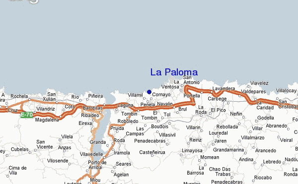 mapa de localização de La Paloma