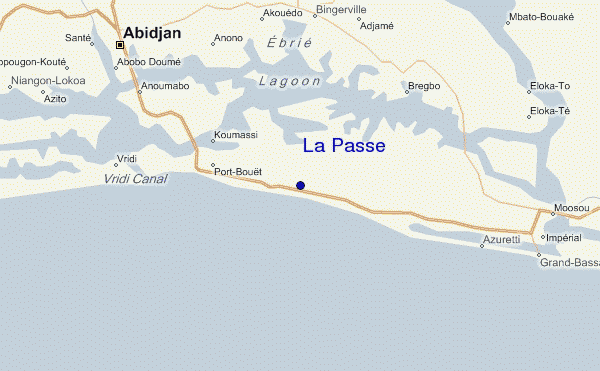 mapa de localização de La Passe