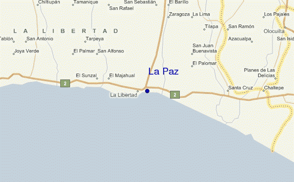 mapa de localização de La Paz