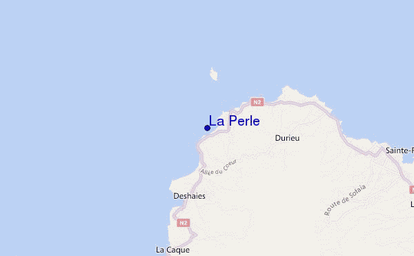 mapa de localização de La Perle
