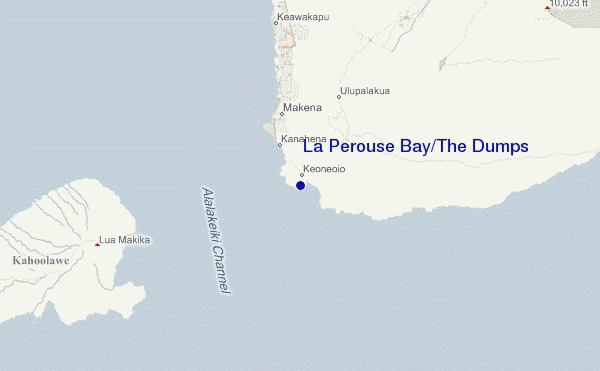 mapa de localização de La Perouse Bay/The Dumps